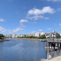 Photo taken at 勝島運河 by Reikooooo on 7/17/2021