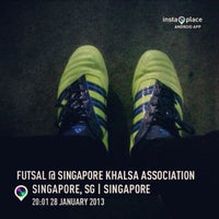 Photo taken at Futsal @ Singapore Khalsa Association by OneDee M. on 1/28/2013