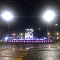 Photo taken at Musical Fountain at Slavija Square by Bee V. on 1/29/2020