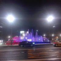 Photo taken at Musical Fountain at Slavija Square by Bee V. on 1/13/2019