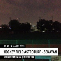 Photo taken at Hockey Field Astroturf - Senayan by Didik P. on 3/4/2013