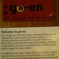 Das Foto wurde bei go-en The Japanese Ramen Shoppe von Irish Pia R. am 11/1/2012 aufgenommen