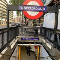 Photo taken at Chancery Lane London Underground Station by Seelan G. on 5/9/2019