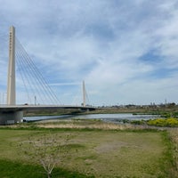 Photo taken at 府中四谷橋 by chan b. on 4/13/2024