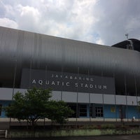 Photo taken at Jakabaring Aquatic Stadium by Iwan C. on 2/20/2016