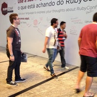 Photo taken at RubyConfBR by Débora F. on 9/18/2015