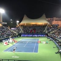 Photo taken at Dubai Duty Free Dubai Tennis Championships by Meg F. on 3/1/2018