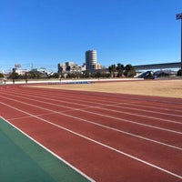 Photo taken at 舎人公園陸上競技場 by Hiro Ino on 12/25/2022