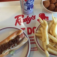 Photo taken at Rudy&amp;#39;s Hot Dog by Andrea R. on 4/10/2015