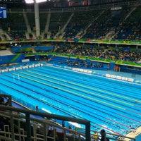 Photo taken at Olympic Aquatics Stadium by Diogo S. on 9/16/2016