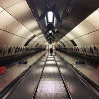 Photo taken at London Bridge Jubilee Line Westbound Platform by Rick G. on 2/18/2014