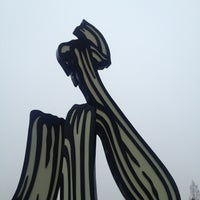 Photo taken at Brushstroke, Roy Lichtenstein (1996, enlarged and fabricated 2002-3) by William l. on 1/25/2013