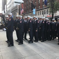 Photo taken at Firefighter&amp;#39;s Memorial Park at the Ritz Plaza by Shehzeen A. on 9/11/2017