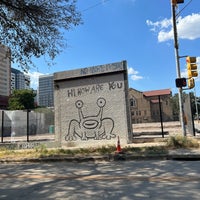 Photo taken at Hi How Are You? | Jeremiah the Innocent Frog. (1993) mural by Daniel Johnston by Pablo G. on 7/24/2023
