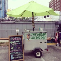 Photo taken at The Vegan Hotdog Cart! by The Vegan Hotdog Cart! on 4/21/2016