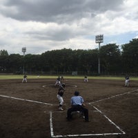 Photo taken at 北区中央公園野球場 by Jicky on 6/7/2015
