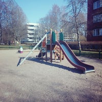 Photo taken at Suonotkonkujan puisto by Saana E. on 4/18/2014
