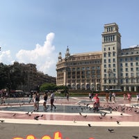 Photo taken at Plaça de Catalunya by Abdulaziz M. on 8/23/2018