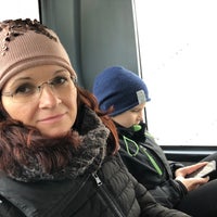Photo taken at Bus 303 | Černý Most – Říčany, Wolkerova by Pavel M. on 2/17/2018