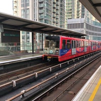 Photo taken at South Quay DLR Station by Xavier B. on 12/27/2018