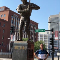 Photo taken at Stan Musial Statue at Busch Stadium by Jamie W. on 6/10/2018