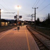Photo taken at Fischamend Bahnhof by Dmytro on 4/2/2015