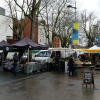 Photo taken at Swiss Cottage Farmers&#39; Market by Benjamin E. on 3/8/2017
