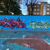 Photo taken at Stockwell Graffiti Hall Of Fame by Topher T. on 11/23/2021