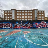Photo taken at Stockwell Graffiti Hall Of Fame by Topher T. on 4/5/2022