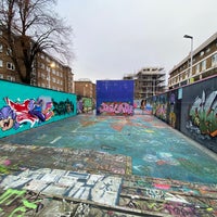 Photo taken at Stockwell Graffiti Hall Of Fame by Topher T. on 1/11/2022