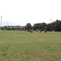 Photo taken at Arizona Ave Soccer Field by Peter F. on 10/28/2012