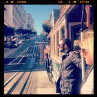 Photo taken at Cable Car Stop - California &amp;amp; Grant by Brian W. on 10/27/2013