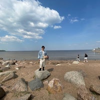 Photo taken at Пляж Финского залива by Kristina M. on 5/13/2021