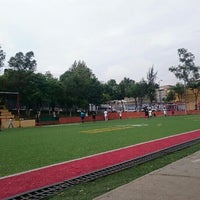 Photo taken at Cancha de Fútbol Benito Juárez by Luis A. on 6/11/2016