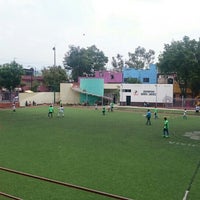 Photo taken at Cancha de Fútbol Benito Juárez by Luis A. on 7/16/2016