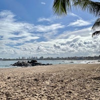 Photo taken at Praia de Itapuã by Edward D. on 5/19/2021
