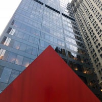 Photo taken at Red Cube by Isamu Noguchi by Edward D. on 10/7/2019