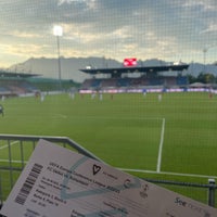 Photo taken at Rheinpark Stadion by Oztunc O. on 8/4/2022