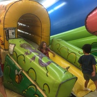 Photo taken at Locomotion Inflatable Play by Julie H. on 7/13/2015