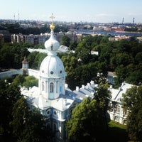 Photo taken at Smolny Cathedral by Maria S. on 7/14/2013