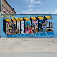 Photo taken at Greetings from Chicago (2015) mural by Victor Ving and Lisa Beggs by Zig on 6/29/2019