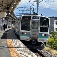 Photo taken at Nirasaki Station by しみちゃん あ. on 10/7/2023