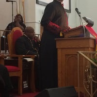 Photo taken at Greater Centennial AME Zion Church by Madeline A. on 6/8/2014