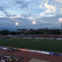 Photo taken at IUPUI: Michael A Carroll Track &amp; Soccer Stadium (TF) by Chris K. on 8/20/2015