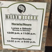 Das Foto wurde bei Restaurante Machu Picchu von Rafael R. am 10/6/2015 aufgenommen