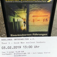 Photo taken at Berliner Unterwelten e.V. by Kelly A. on 2/3/2019