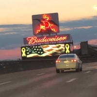 Photo taken at Budweiser Sign by Leslie S. on 3/21/2019