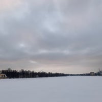 Photo taken at Ушаковский мост by Catherine S. on 2/4/2022