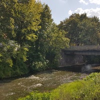 Photo taken at Bernardinų tiltas | Bernardinai bridge by Richard P. on 8/26/2019
