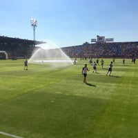 Photo taken at Estadio Francisco de la Hera by Jose P. on 6/17/2018